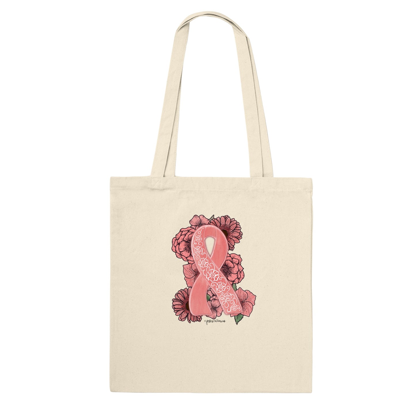 Tote Bag-Uterine Cancer Survivor Floral