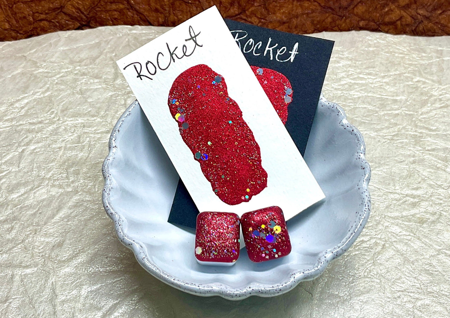 Rocket shimmer watercolor paint half pan