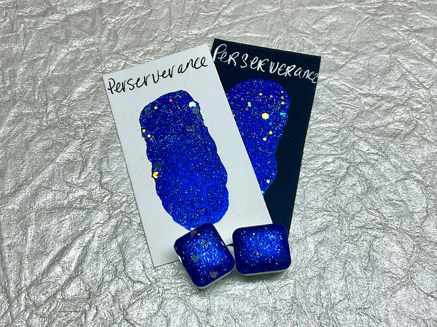 Perseverance~Handmade Shimmer watercolor paint-half pan