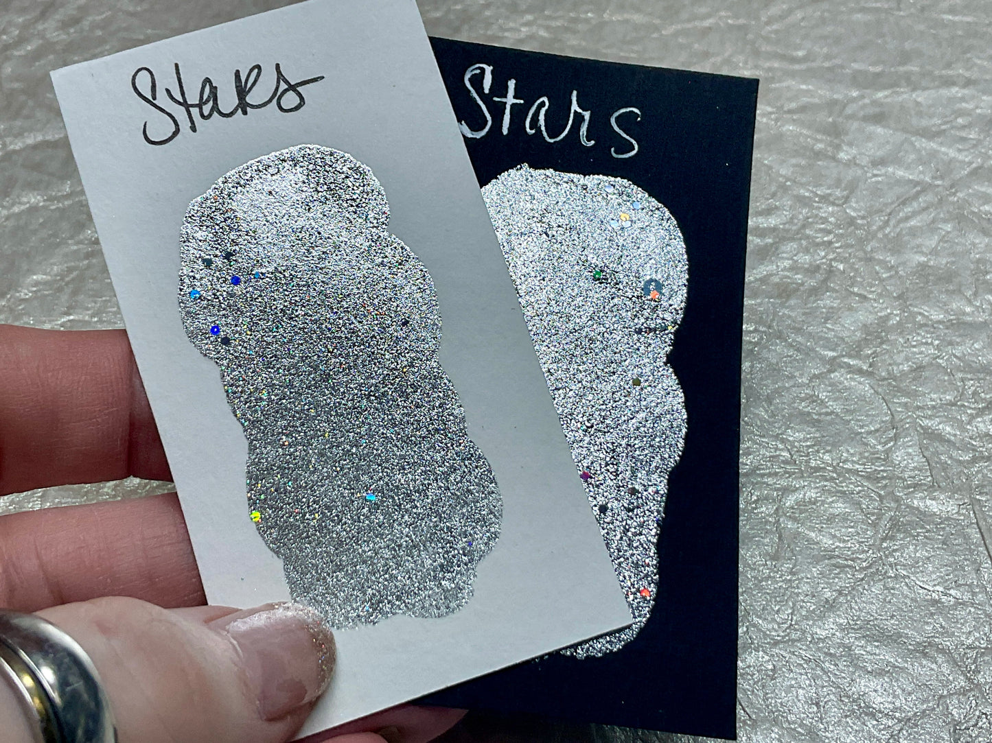 Stars~Handmade Shimmer watercolor paint-half pan