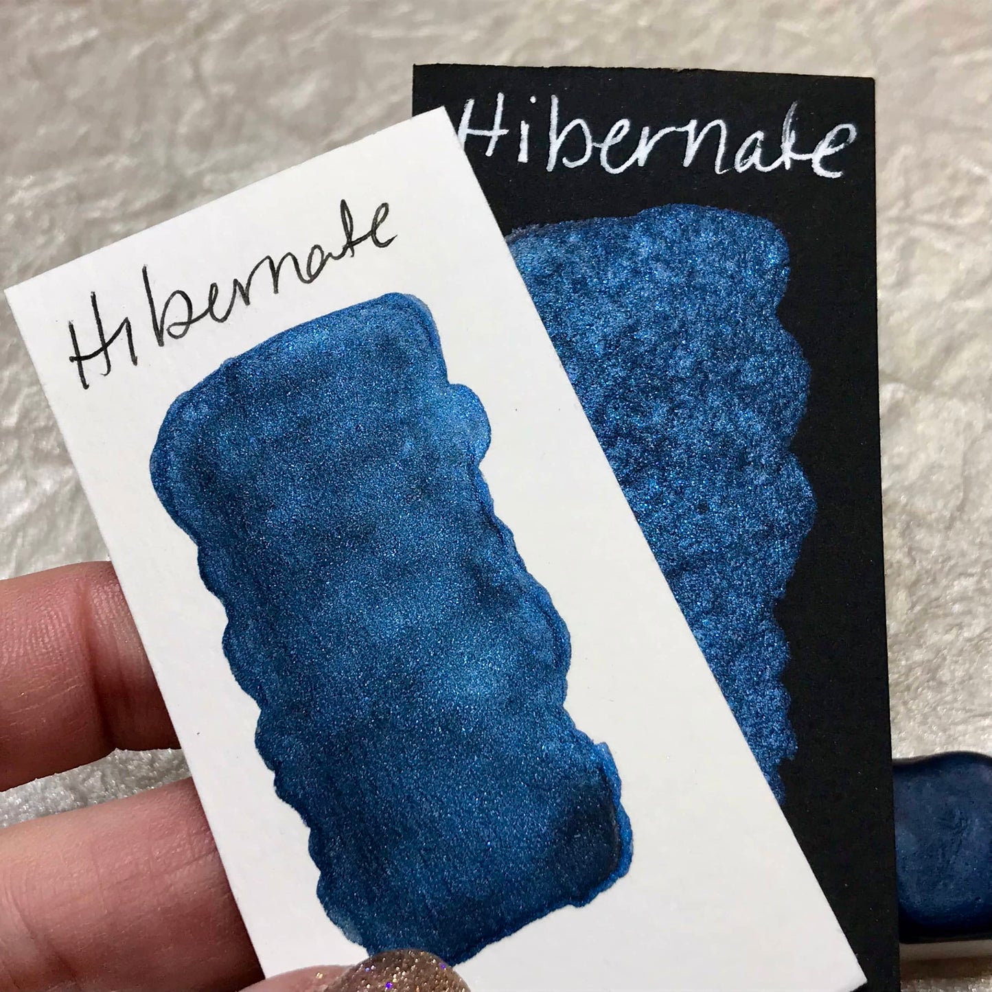Hibernate~Handmade Shimmer watercolor paint-half pan