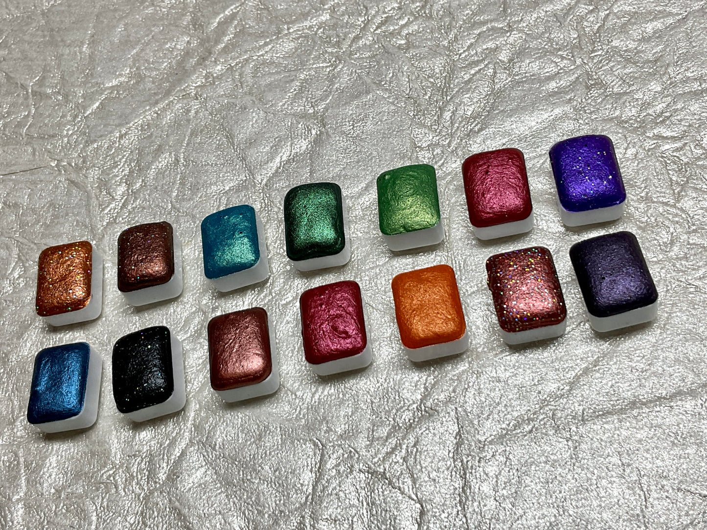 1st Fourteen Collection~Handmade Shimmer watercolor paint-petite pan