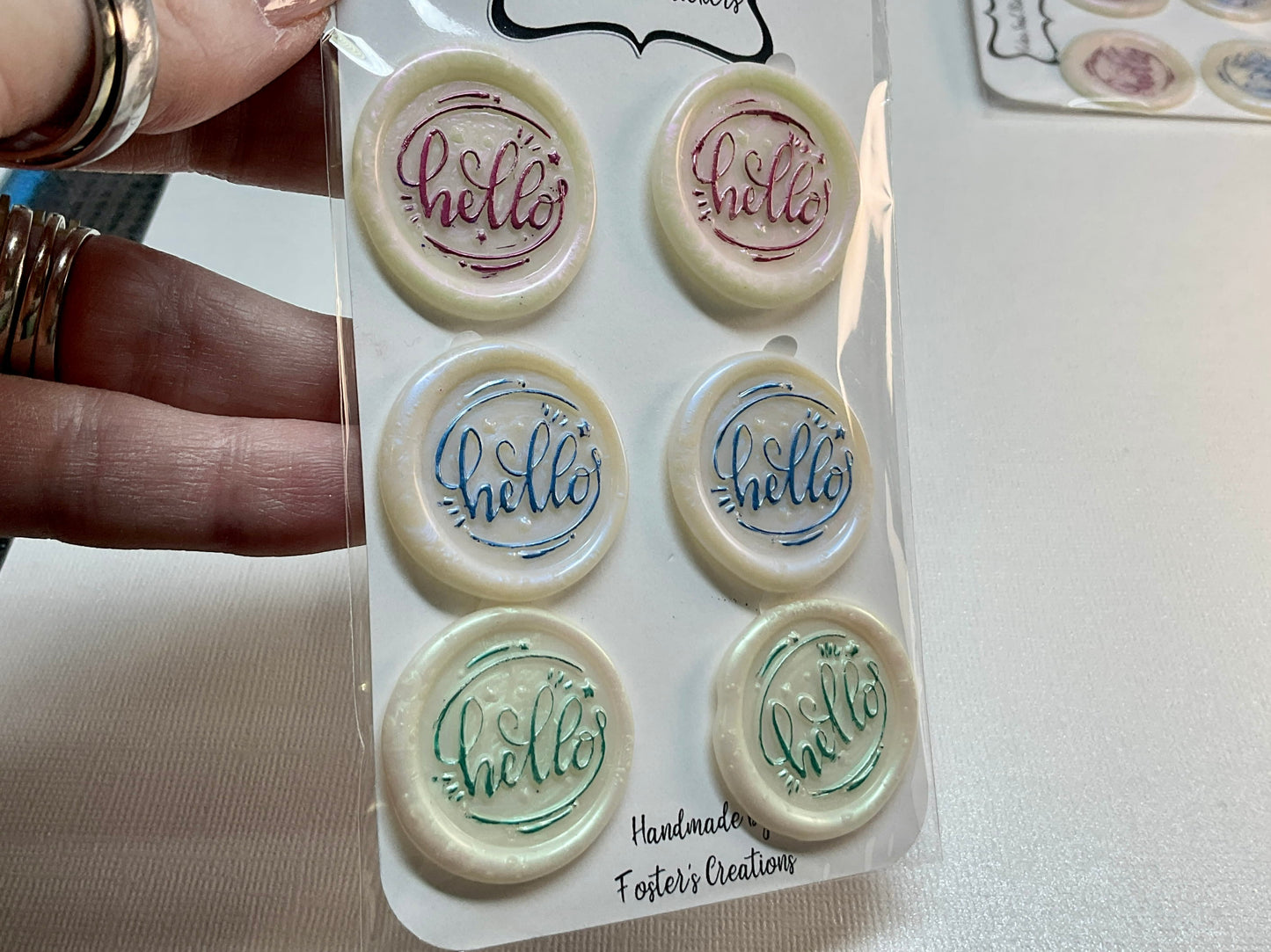 Wax Seal Stickers- Hello 2