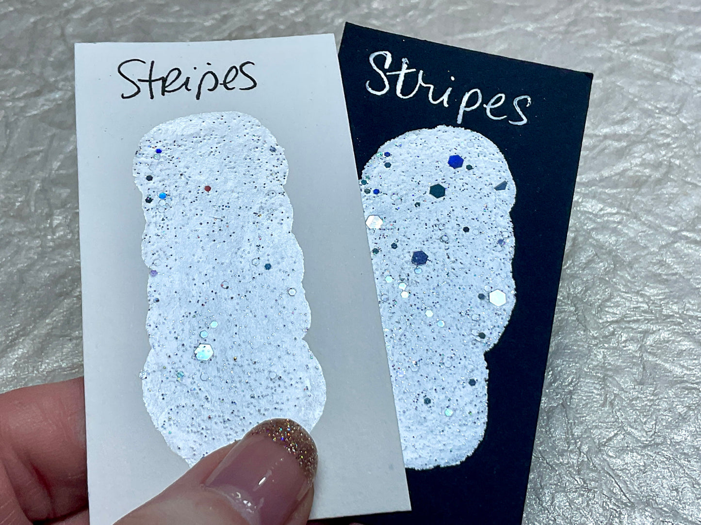 Stripes~Handmade Shimmer watercolor paint-half pan