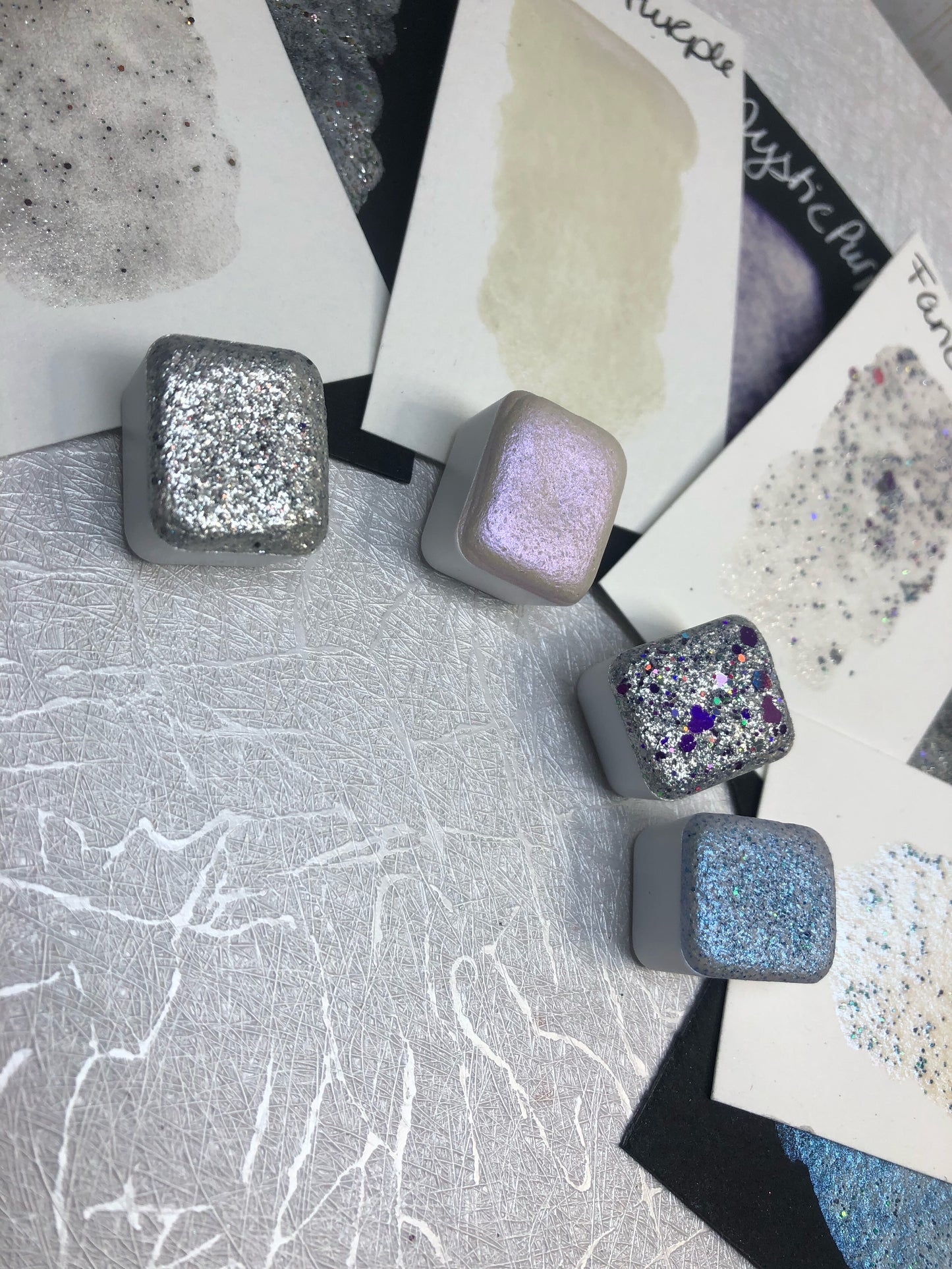 Curiosity Collection shimmer watercolor half pan set