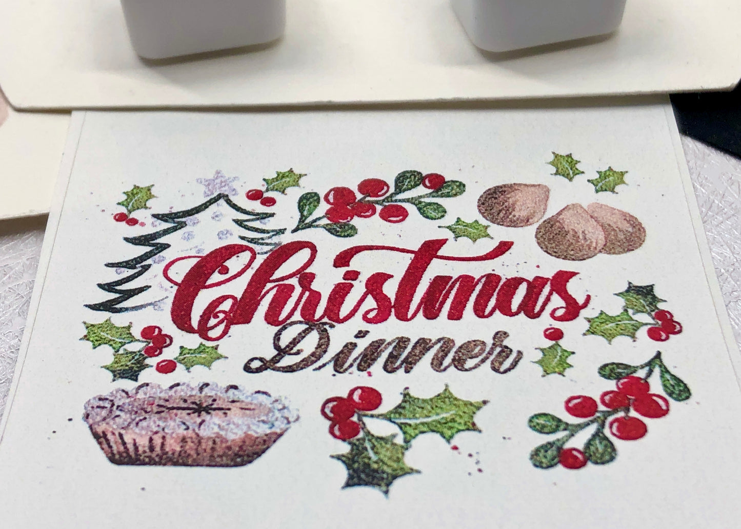Christmas Dinner Collection ~ Handmade shimmer watercolor paint-half pan