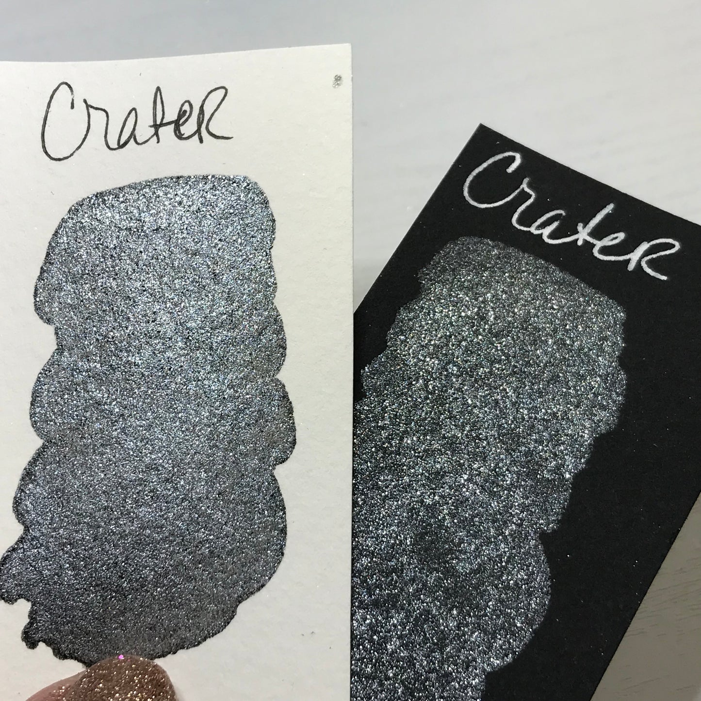 Crater~Handmade Shimmer watercolor paint-half pan