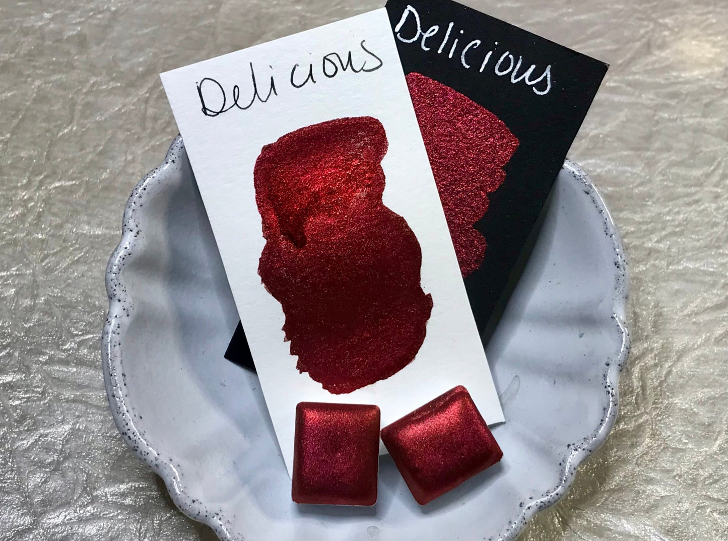 Delicious ~Handmade Shimmer watercolor paint-half pan