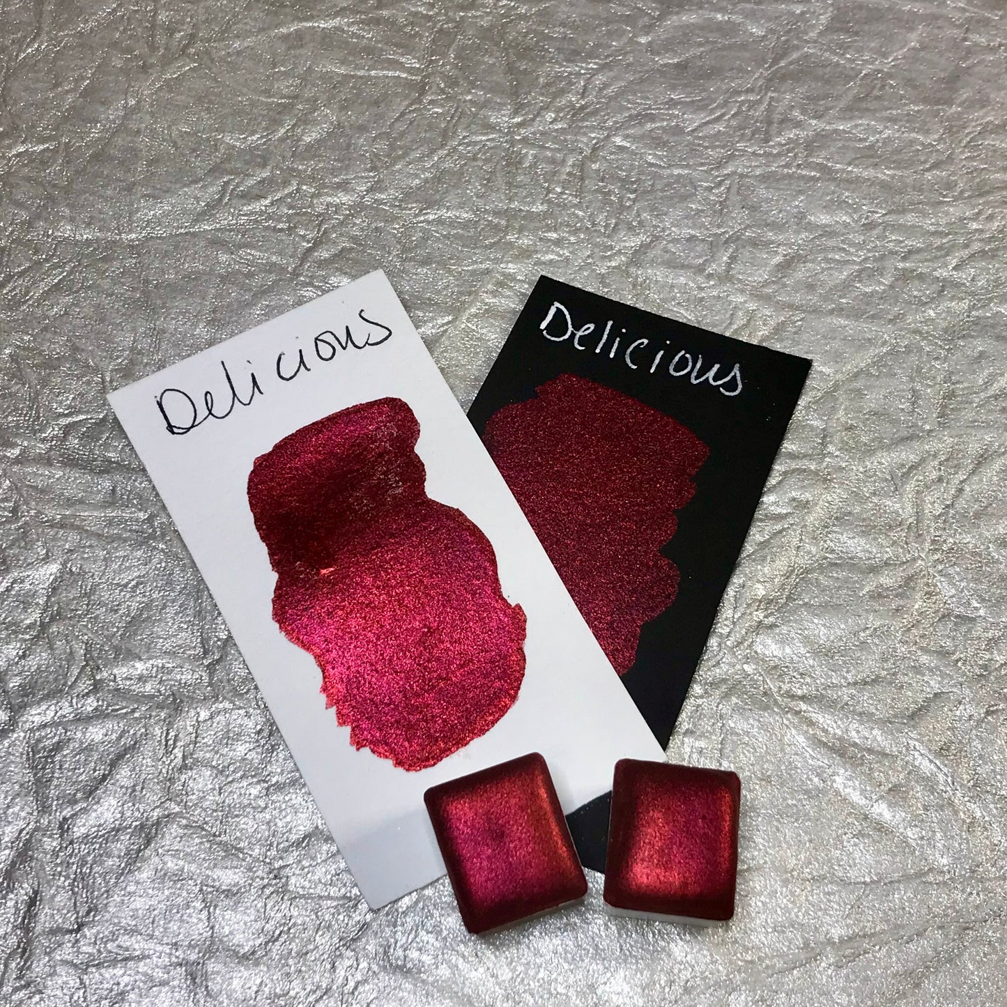 Delicious ~Handmade Shimmer watercolor paint-half pan