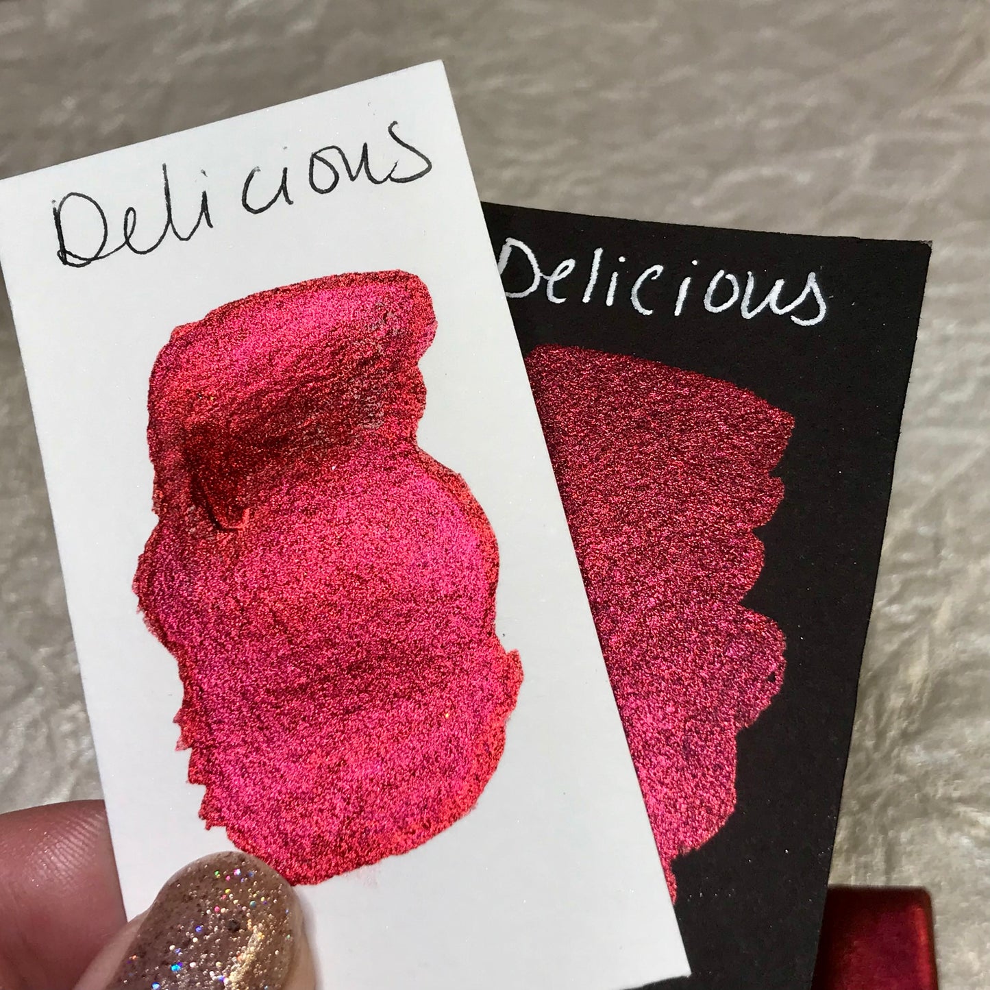 Delicious ~Handmade Shimmer watercolor paint-half pan