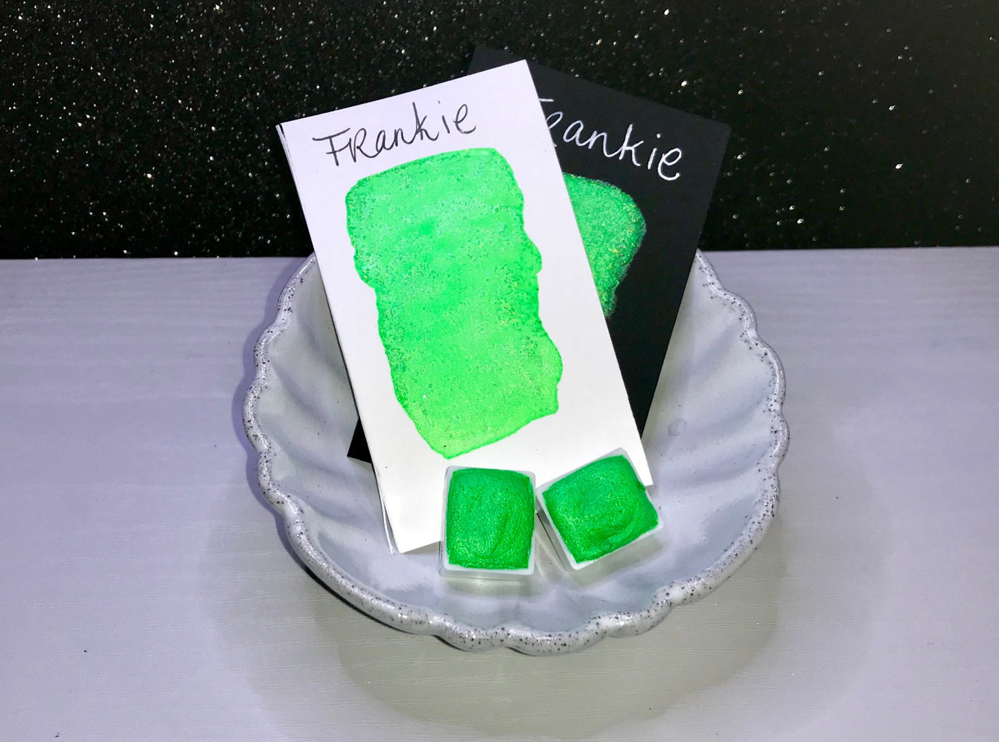 Frankie shimmer watercolor paint half pan