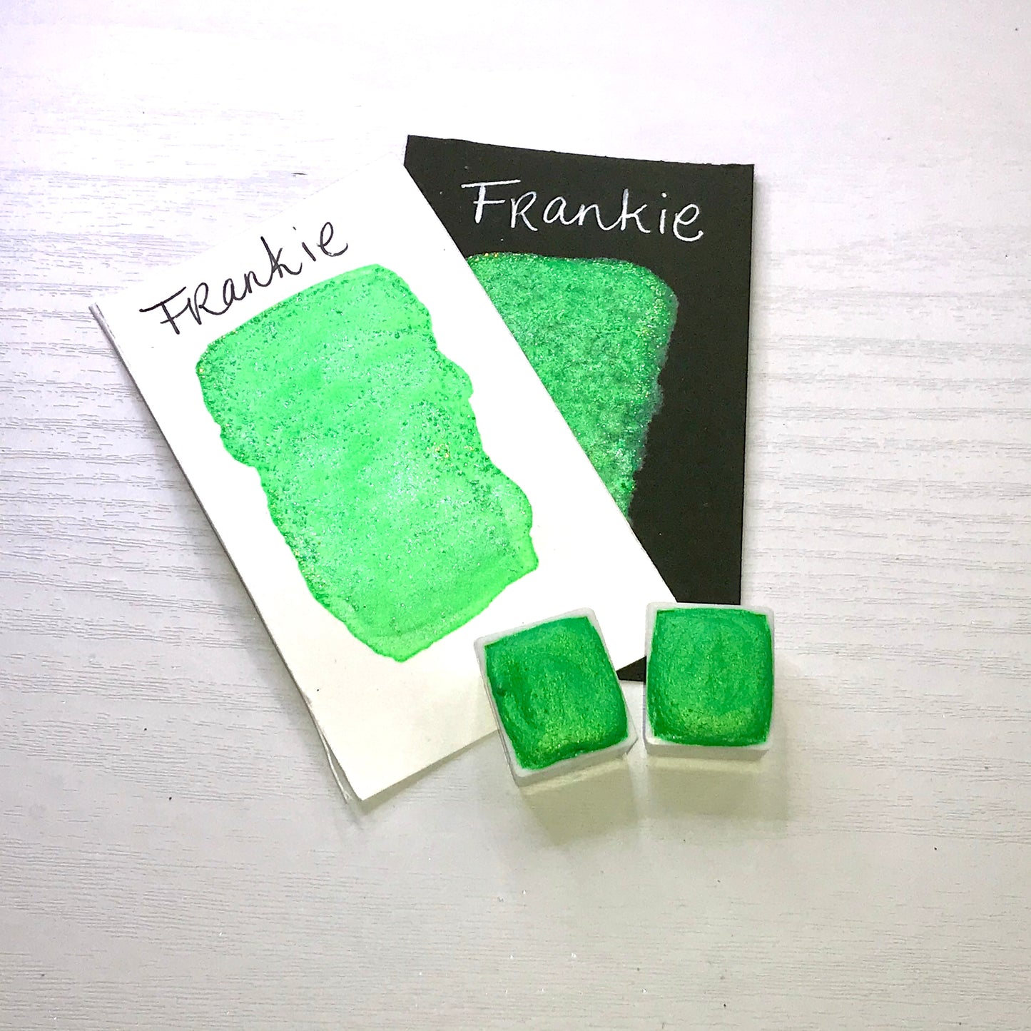 Frankie~Handmade Shimmer watercolor paint-half pan