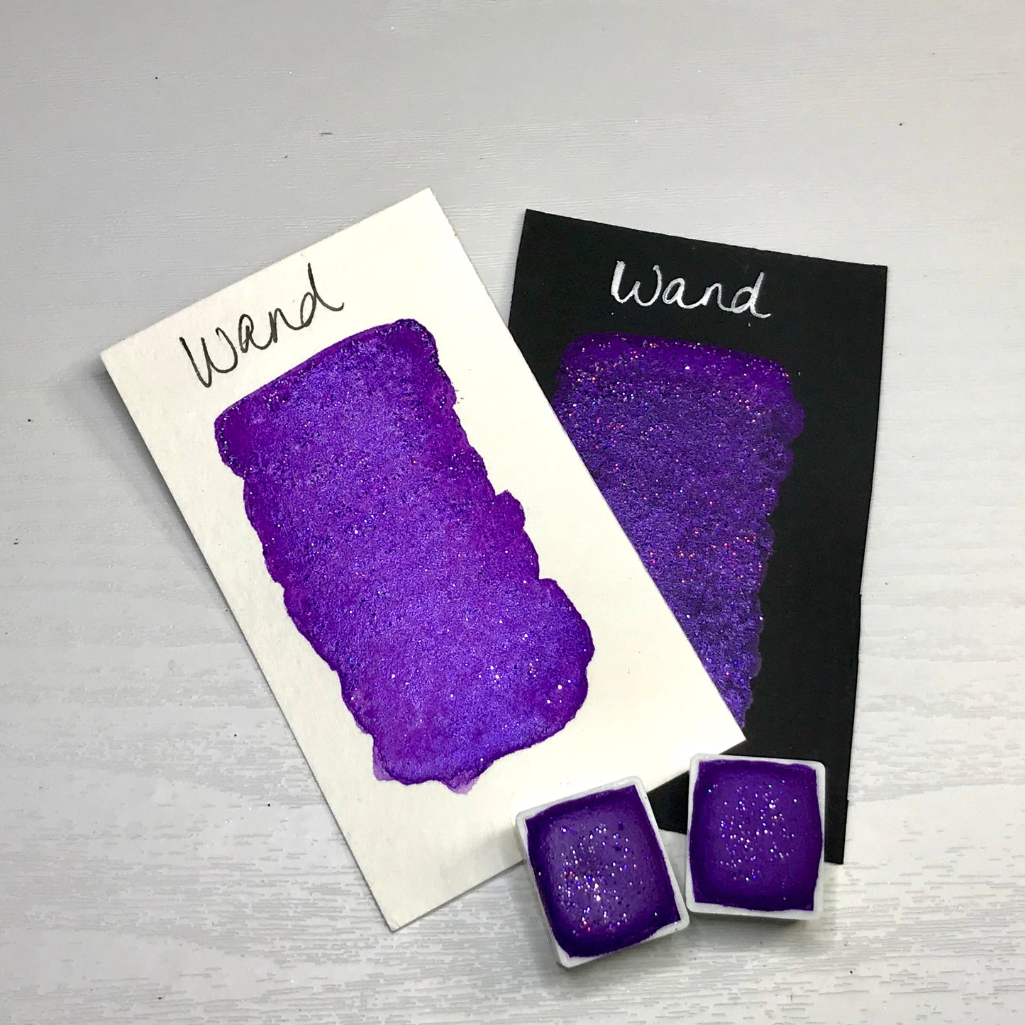 Wand ~Handmade Shimmer watercolor paint-half pan