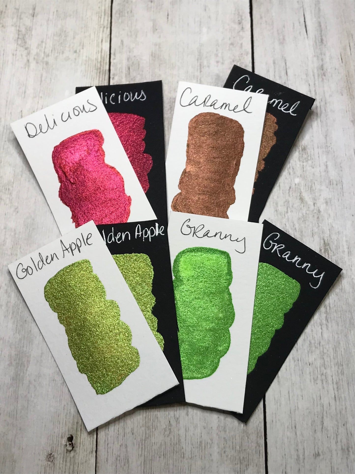 Apple Harvest Collection~Handmade Shimmer watercolor paint-half pan