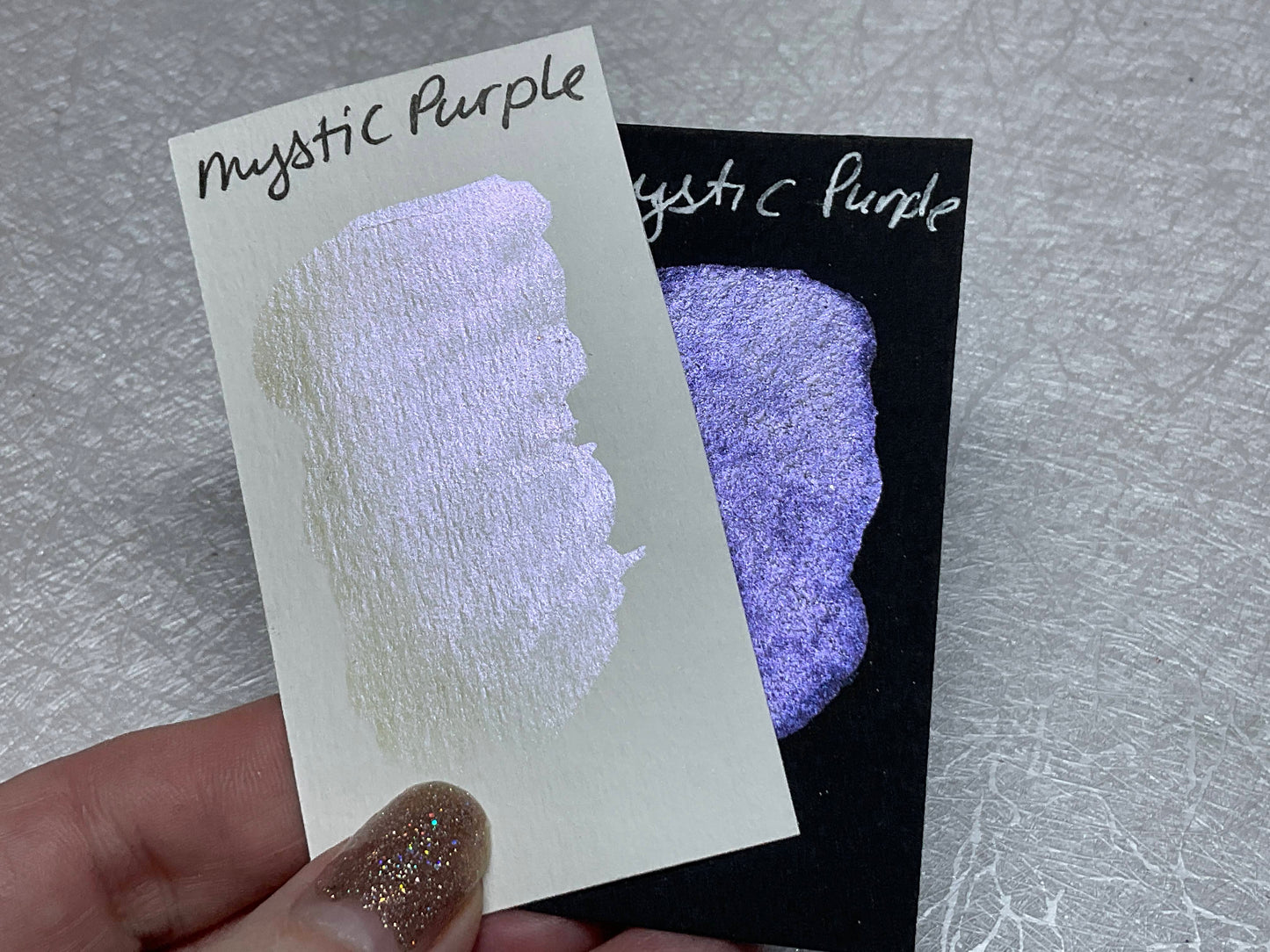 Mystic Purple~Handmade Shimmer watercolor paint-half pan