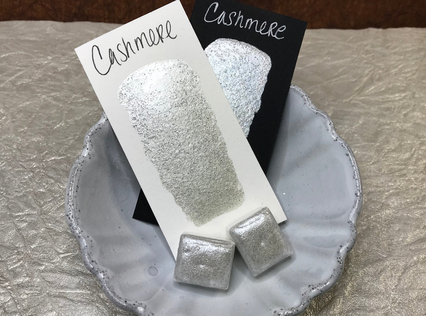 Cashmere shimmer watercolor paint half pan