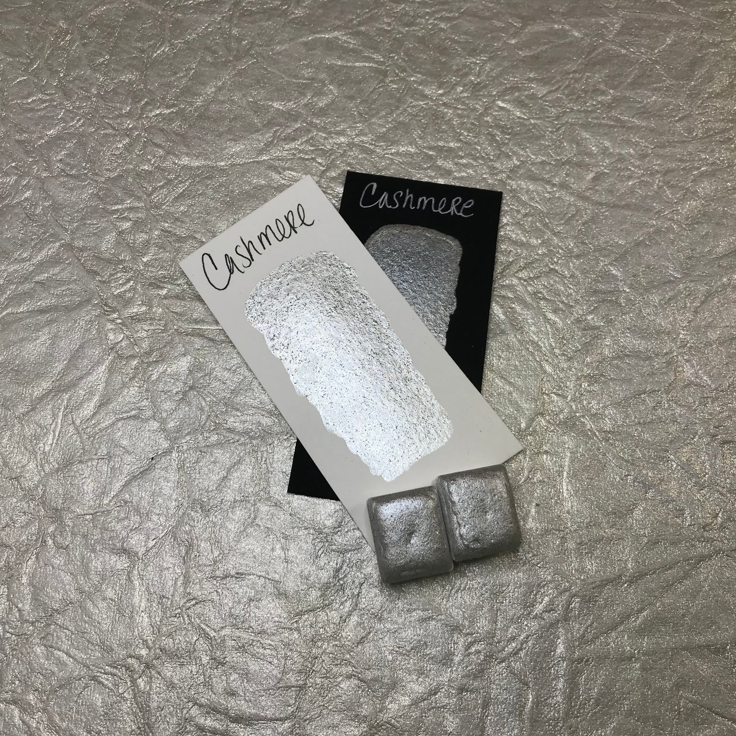 Cashmere ~Handmade Shimmer watercolor paint-half pan