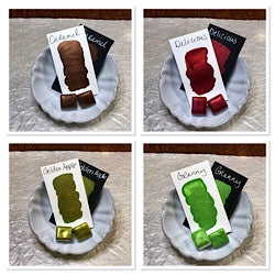Apple Harvest Collection~Handmade Shimmer watercolor paint-half pan