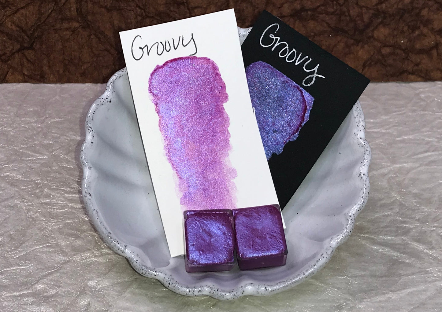 Groovy-Handmade Shimmer watercolor paint-half pan