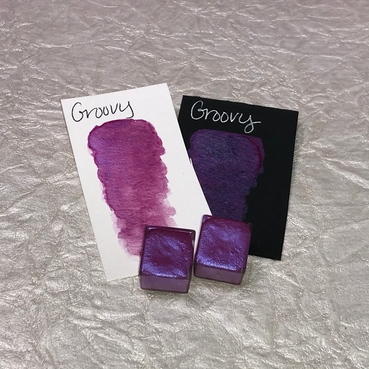 Groovy-Handmade Shimmer watercolor paint-half pan