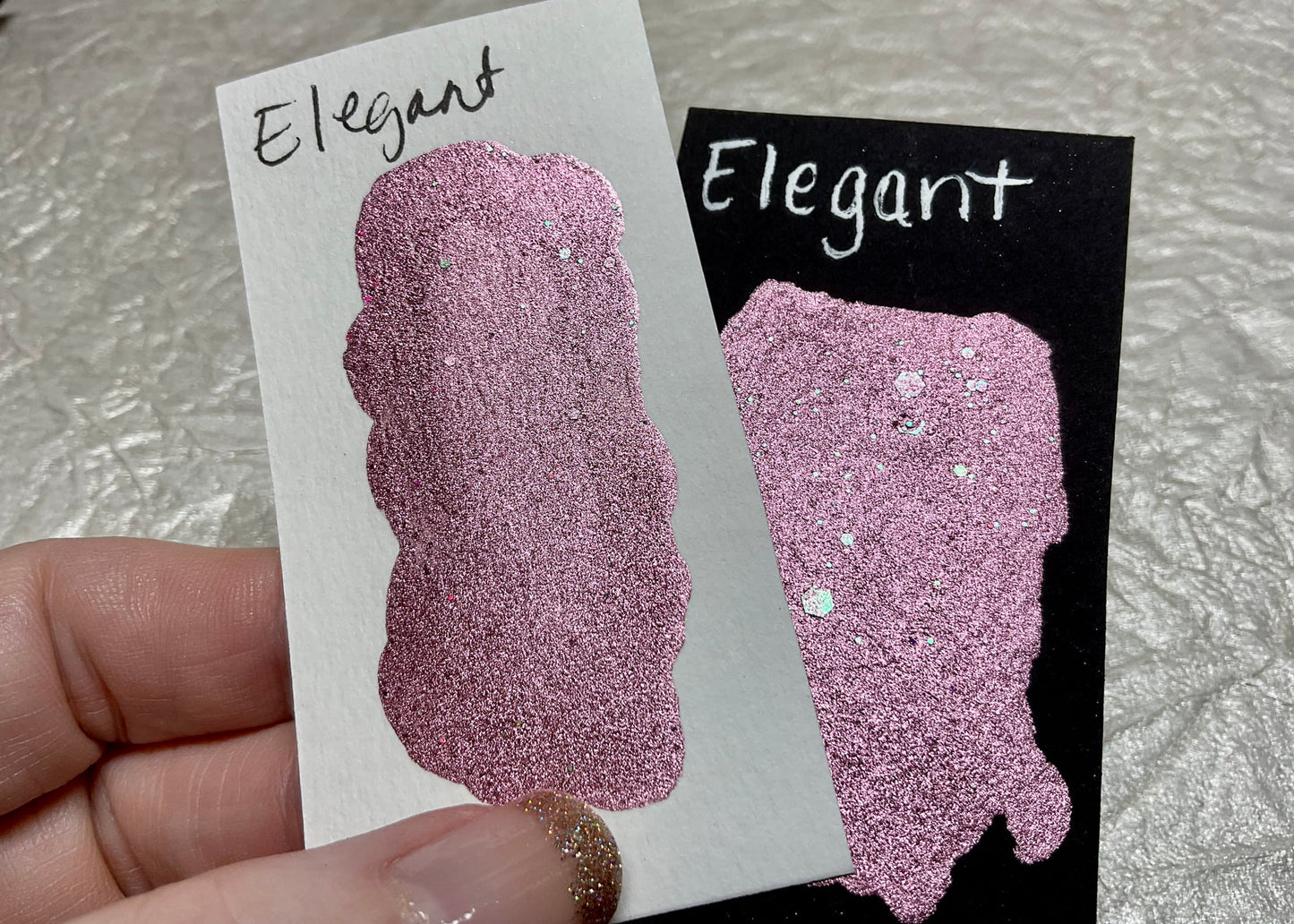 Elegant~Handmade Shimmer watercolor paint-half pan