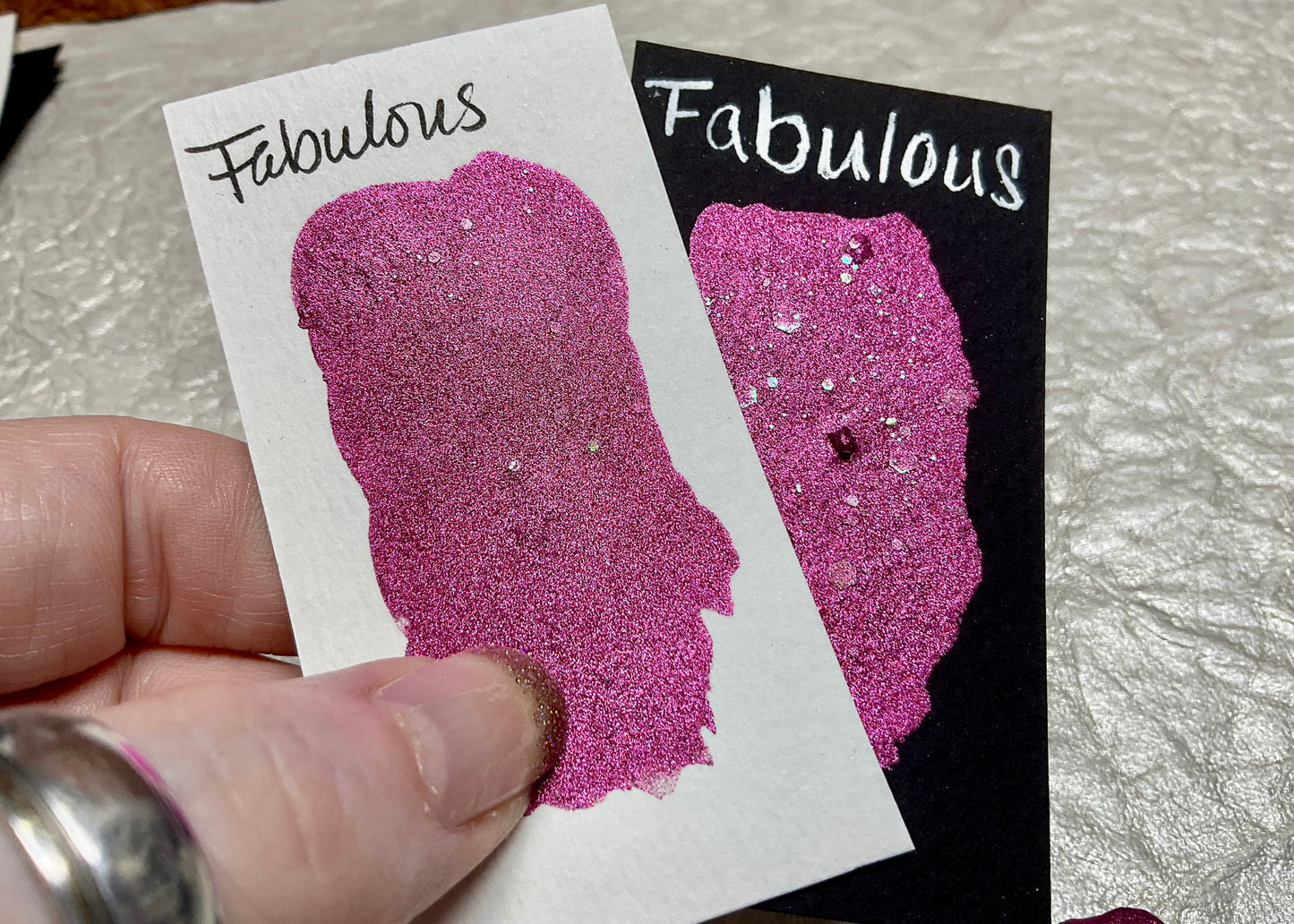 Fabulous ~Handmade Shimmer watercolor paint-half pan