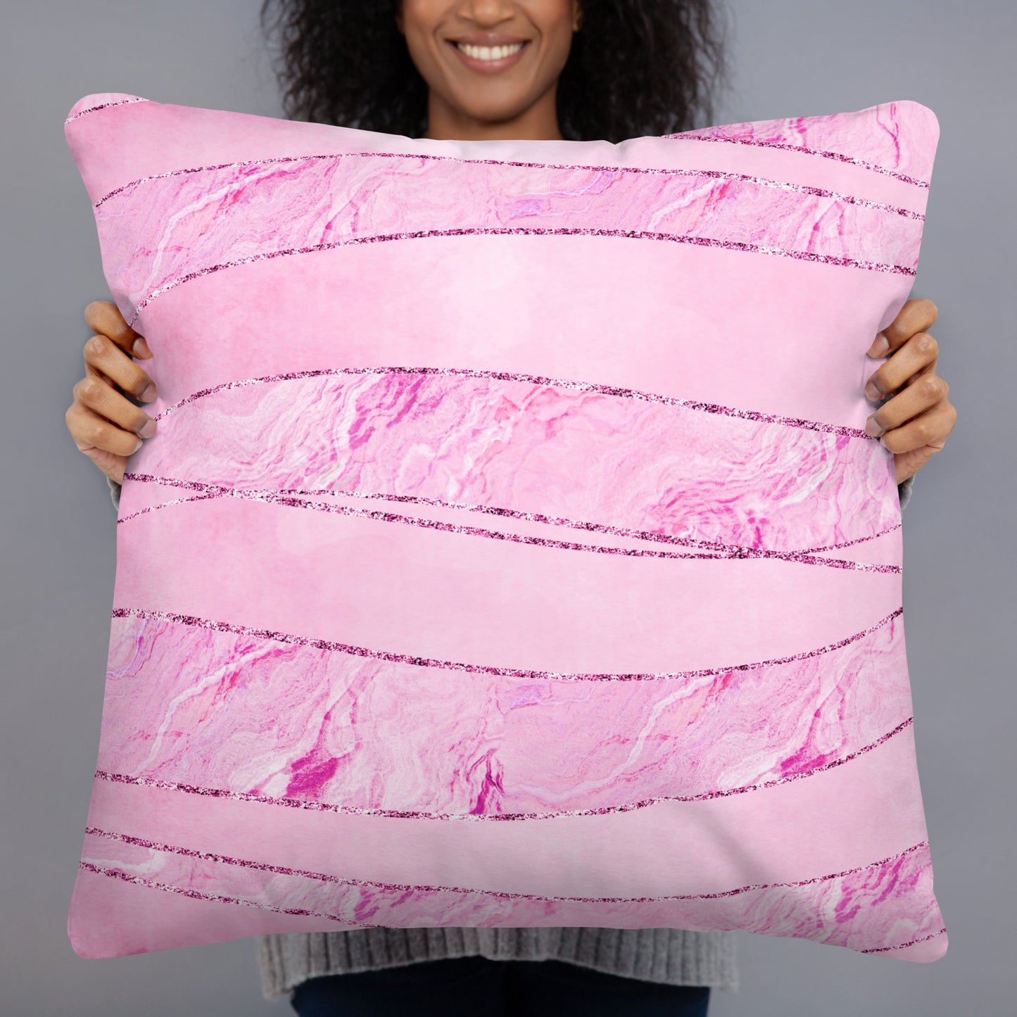 Basic Pillow-Pink Wave