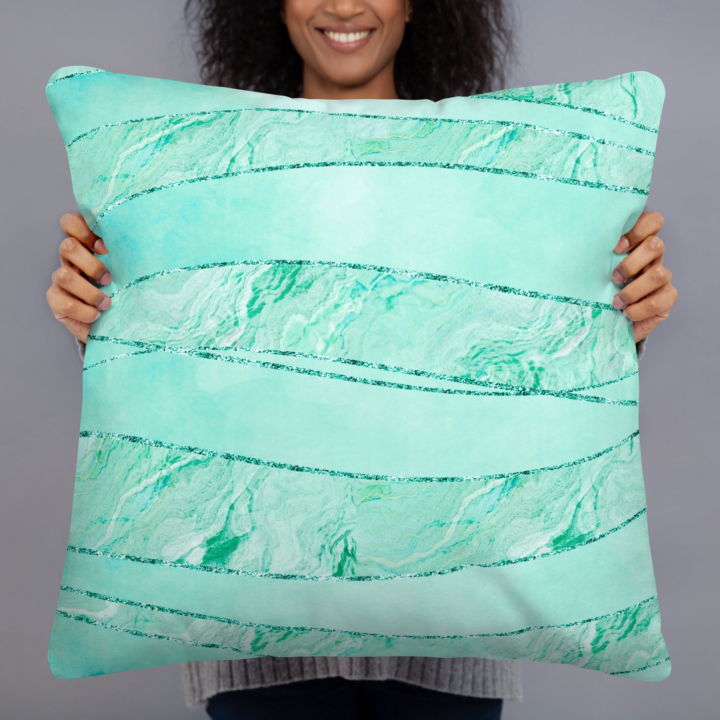 Basic Pillow-Mint Wave
