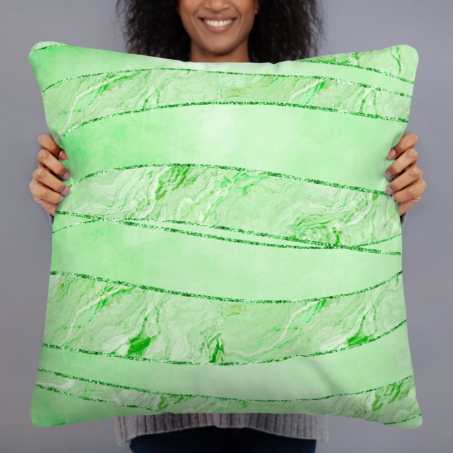 Basic Pillow-Lime Wave