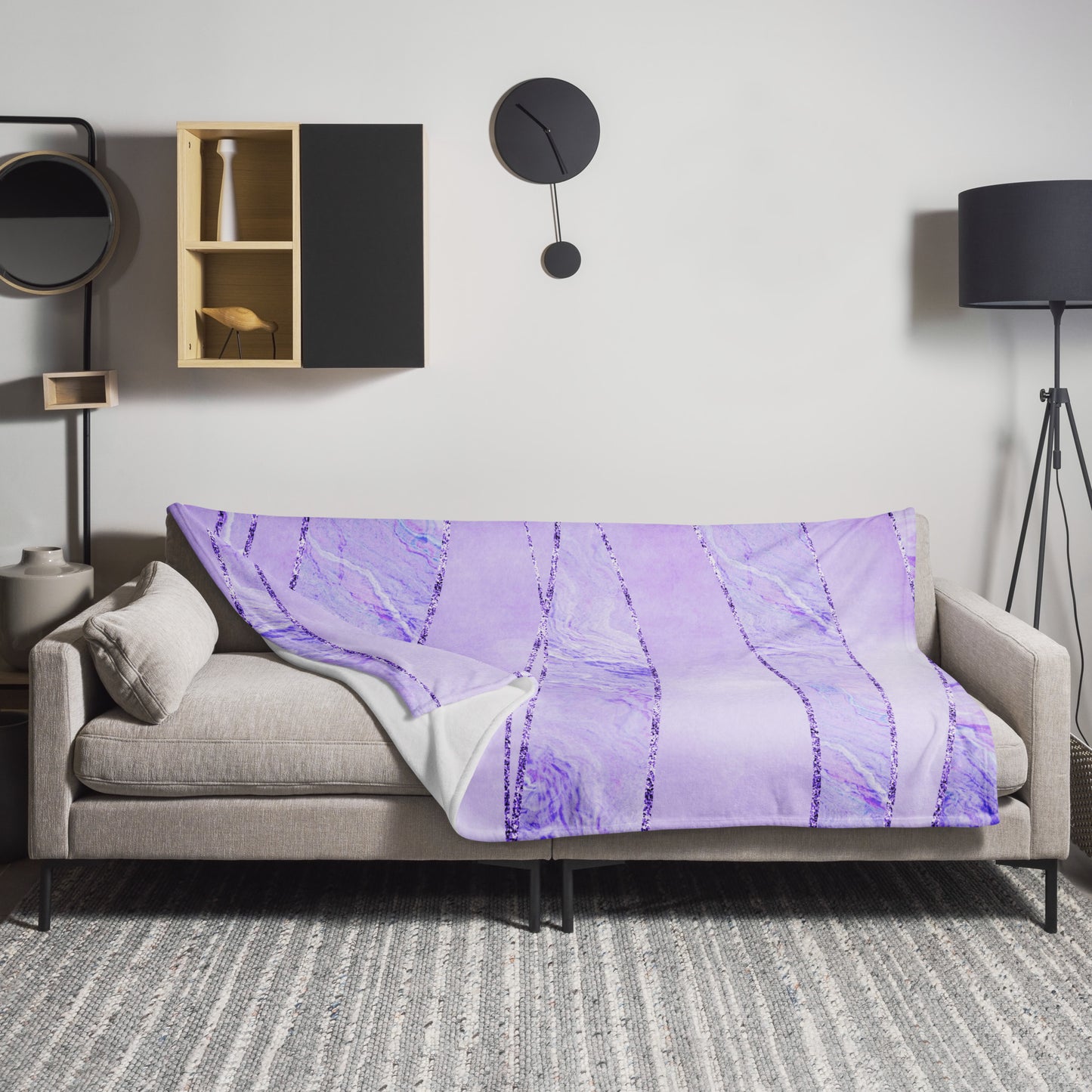 Throw Blanket-Lavender Wave