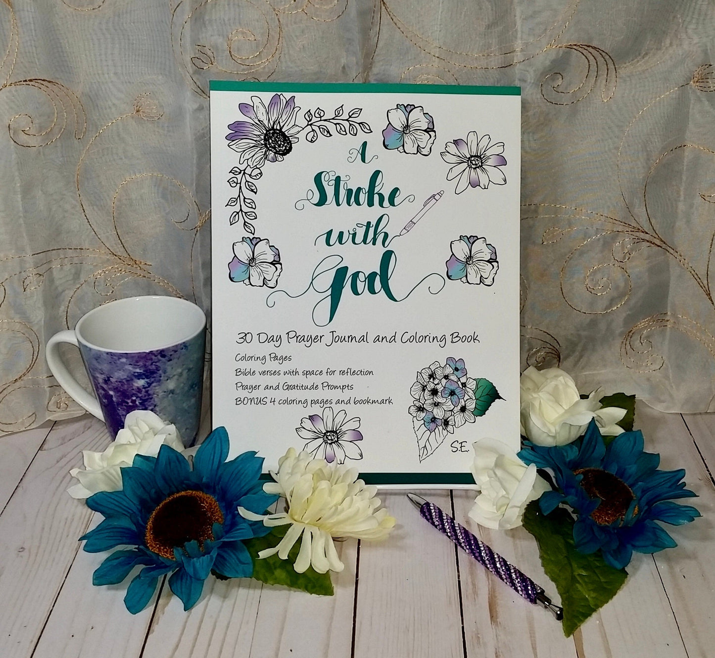 A Stroke with God prayer journal with coloring pages