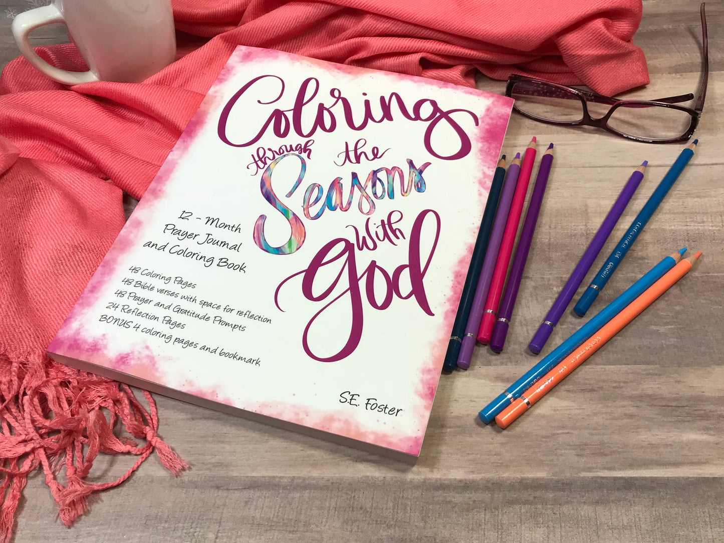 Coloring through the Seasons with God prayer journal with coloring pages