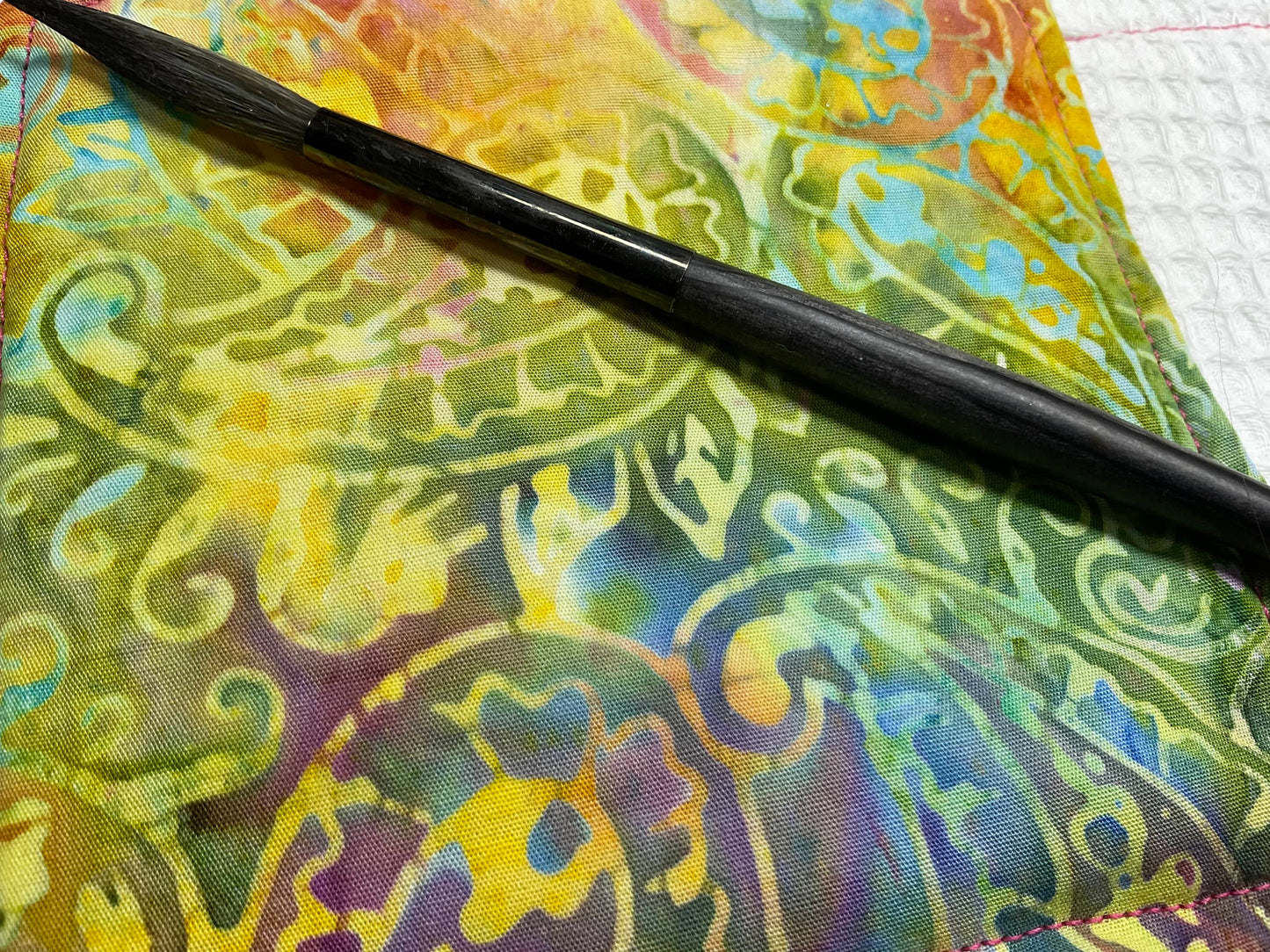 Paisley Batik 1b-watercolor brush cloth-4.5x4.5 inch,reusable towel
