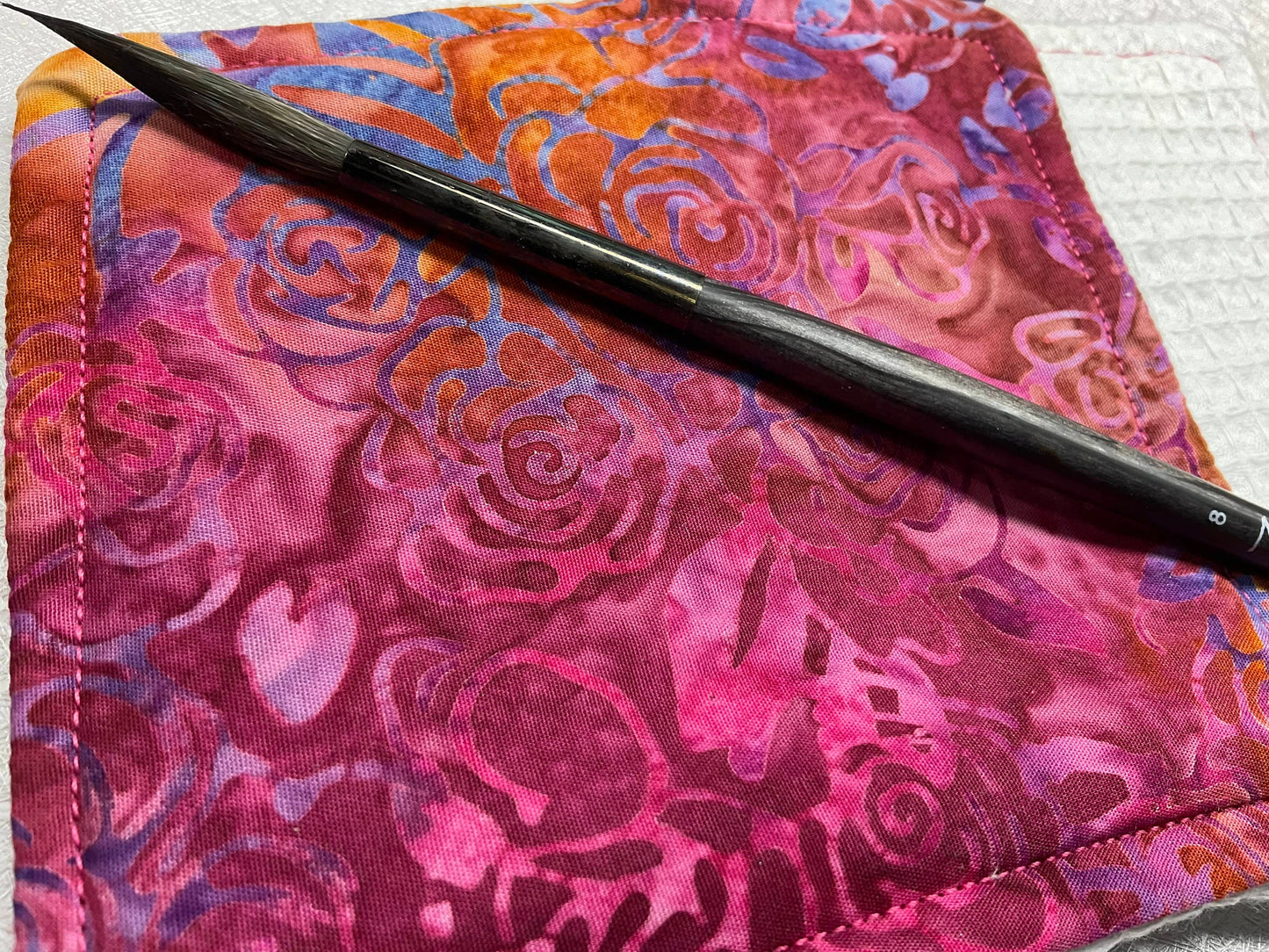 Rose Batik-watercolor brush cloth -4.5x5 inch,reusable towel~FC-Paints