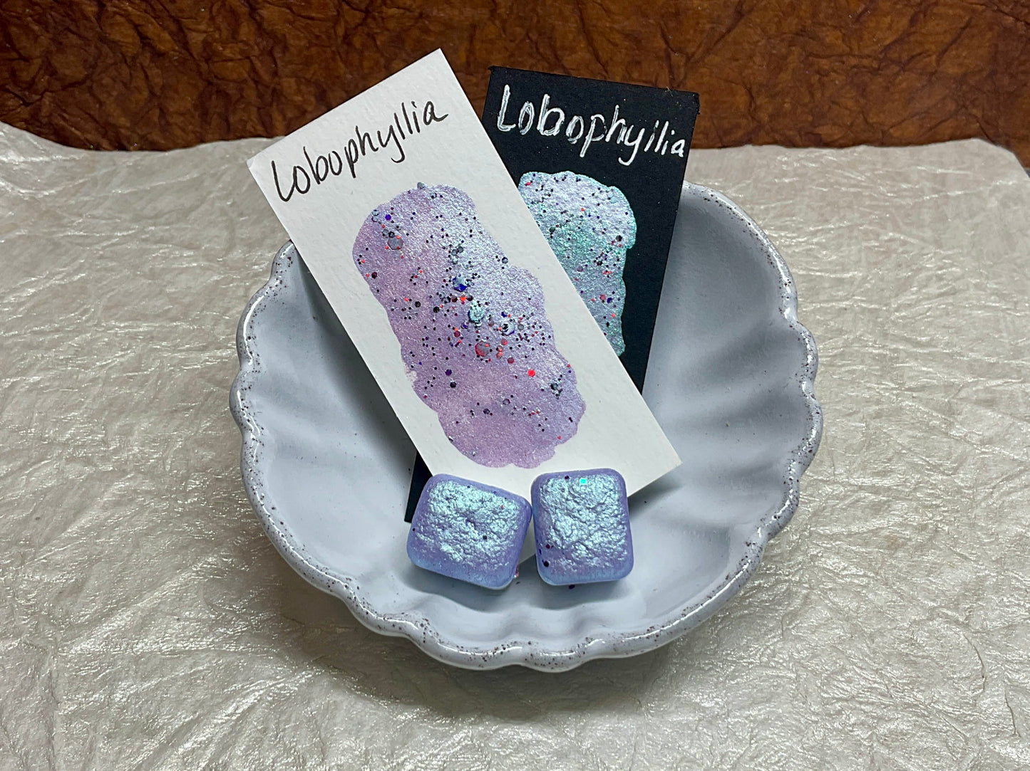 Lobophyllia ~Handmade Shimmer watercolor paint-half pan