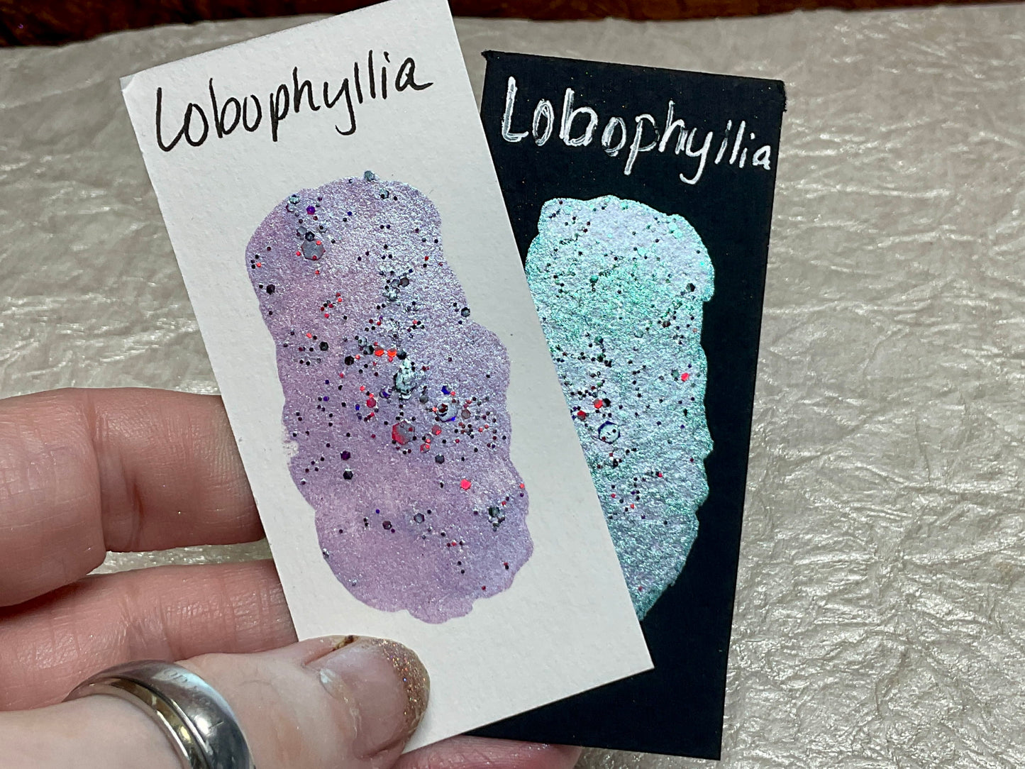 Lobophyllia ~Handmade Shimmer watercolor paint-half pan