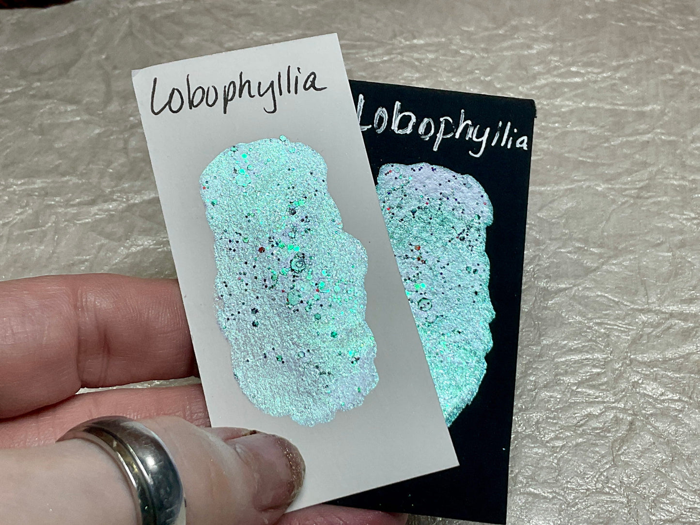 Lobophyllia ~Handmade Shimmer watercolor paint-half pan