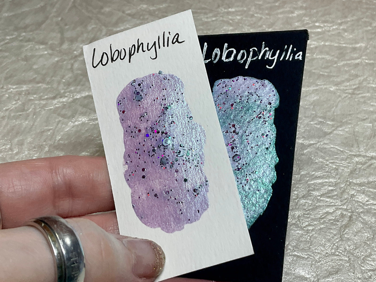 Lobophyllia ~Handmade Shimmer watercolor paint-half pan