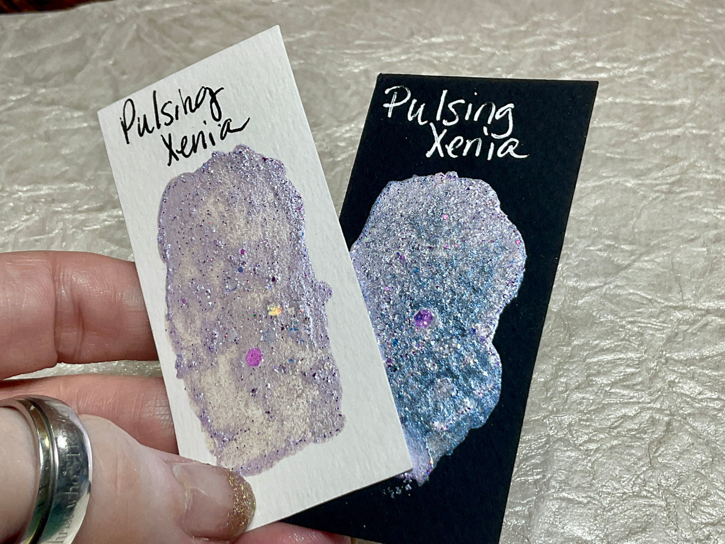 Pulsing Xenia ~Handmade Shimmer watercolor paint-half pan