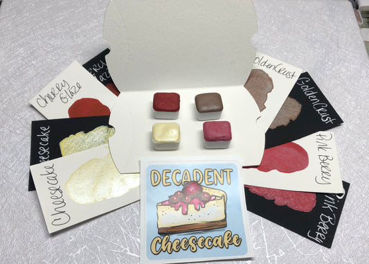 Decadent Cheesecake collection-FC-Paints- Handmade Shimmer watercolor