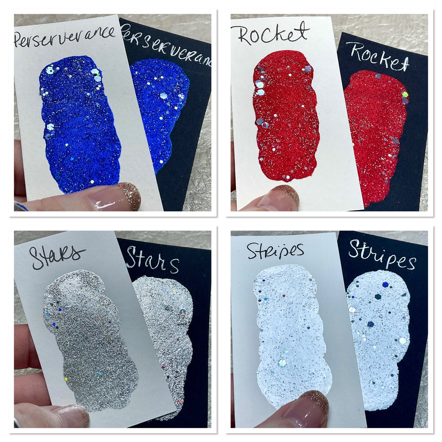 Star Spangled Collection~Handmade Shimmer watercolor paint-half pan