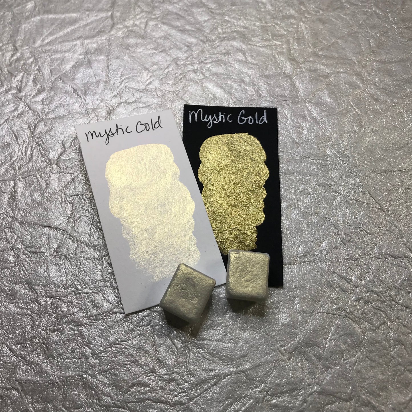 Mystic Gold~Handmade Shimmer watercolor paint-half pan