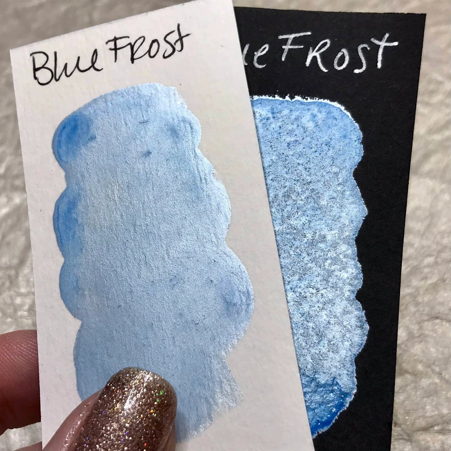 Blue Frost~Handmade Shimmer watercolor paint-half pan
