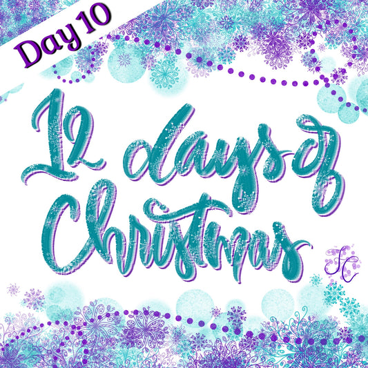 12 Days of Christmas Day 10~Starry Night~Handmade Shimmer watercolor paint-half pan