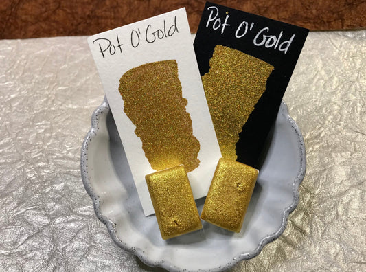 Pot O’ Gold shimmer watercolor full pan