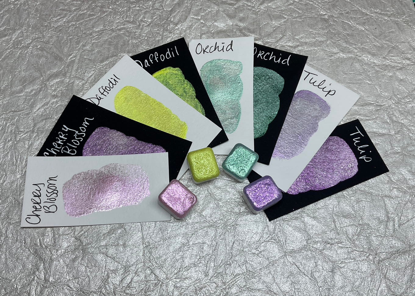 Garden Party collection-FC-Paints- Handmade Shimmer watercolor