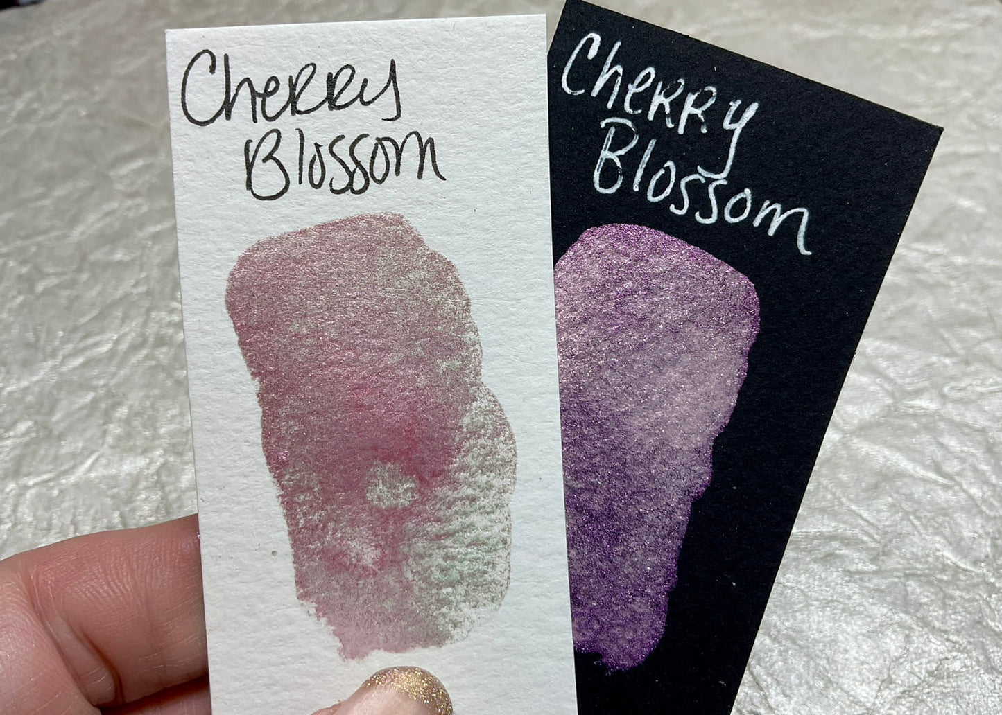 Cherry Blossom -Handmade Shimmer watercolor paint-half pan