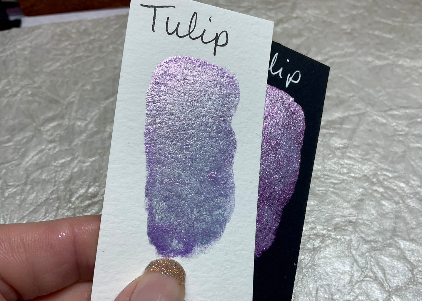 Tulip -Handmade Shimmer watercolor paint-half pan