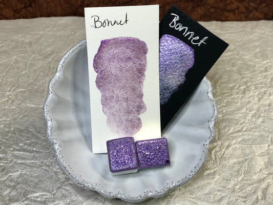 Bonnet ~Handmade Shimmer watercolor paint-half pan