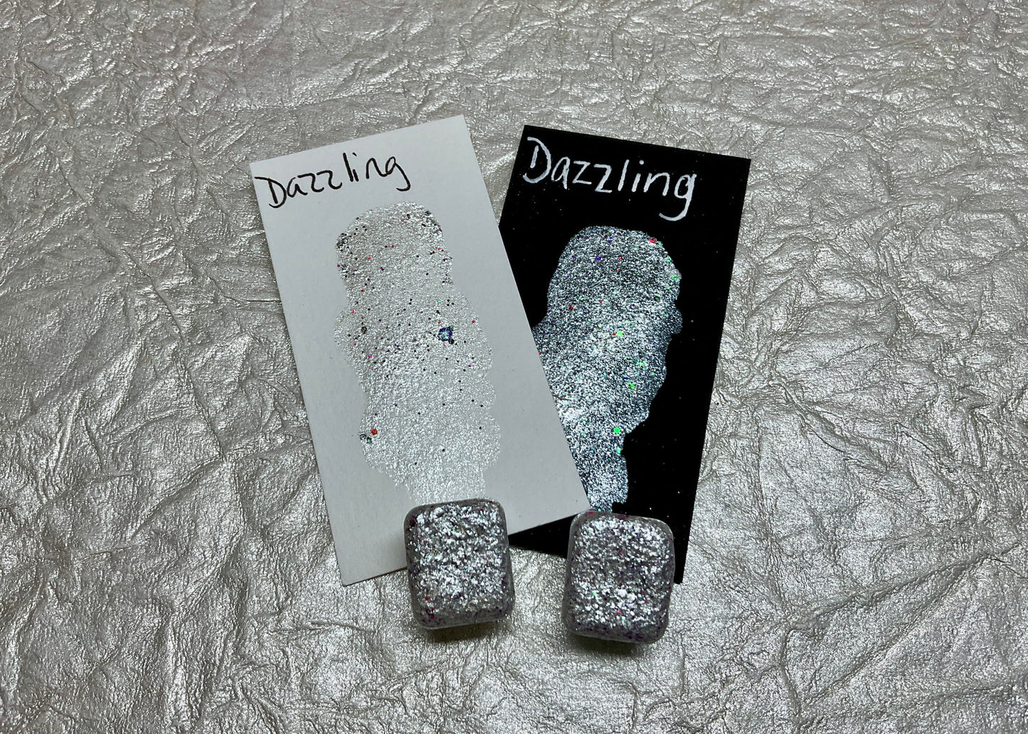 Dazzling ~Handmade Shimmer watercolor paint-half pan